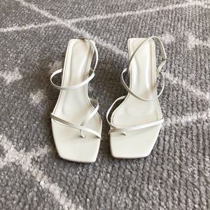 Zara Strappy White Sandals, size 40/9